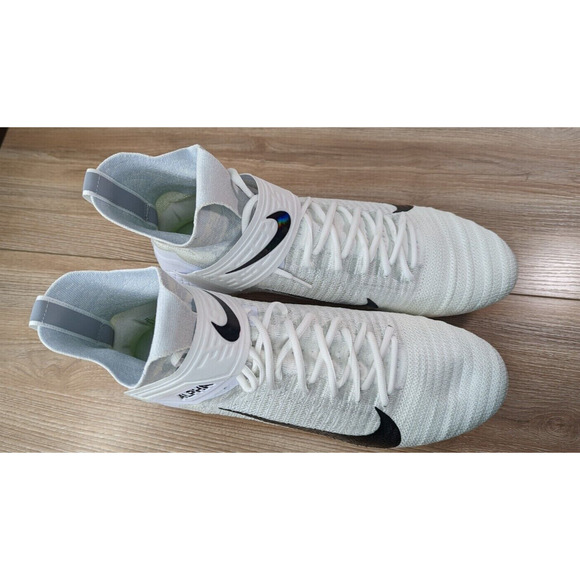 Nike Alpha Menace Elite 2 Flyknit Football Cleats White AO3374-101 Men's 15 - Picture 7 of 9